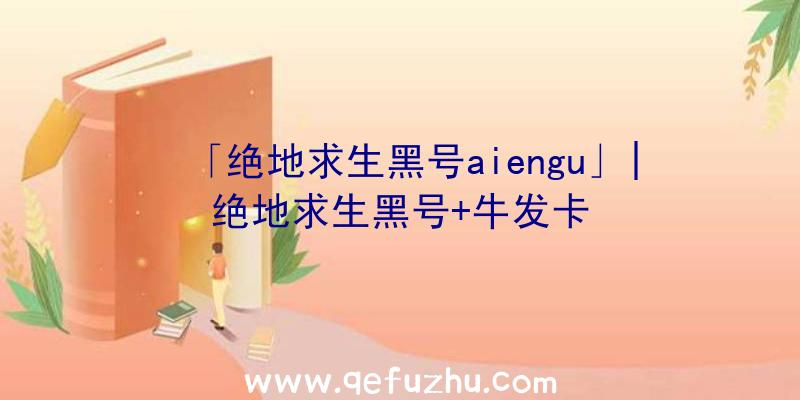 「绝地求生黑号aiengu」|绝地求生黑号+牛发卡